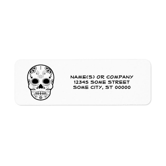 sugar skullz : 1 return address label (Front)
