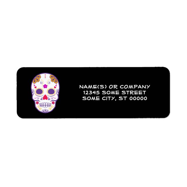 sugar skullz : 1 return address label (Front)