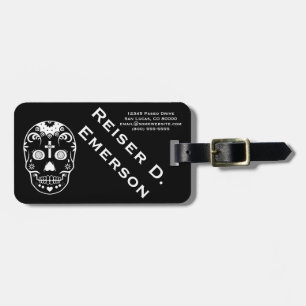 sugar skullz luggage tag