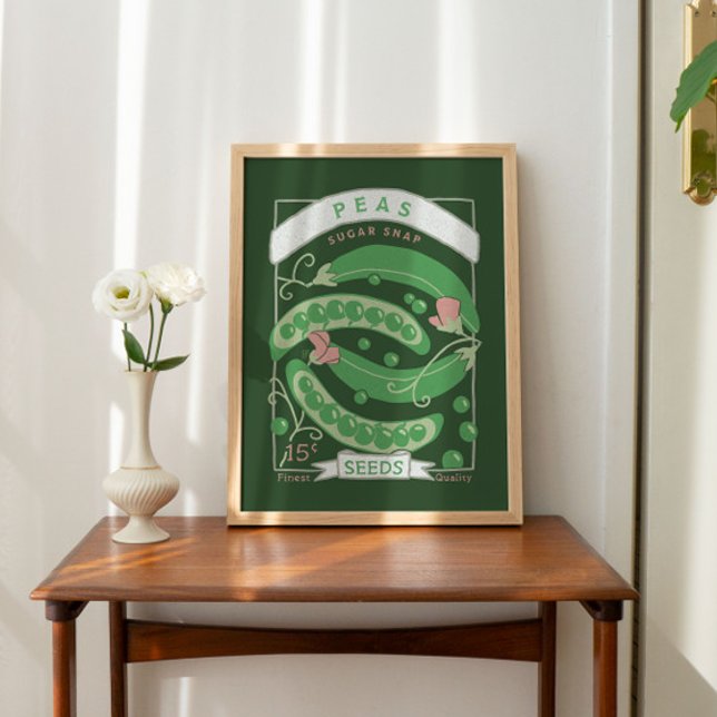 Sugar Snap Peas Seed Packet (Rich Green) Poster (Creator Uploaded)