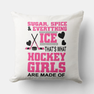 sugar spice and everything ice girls hockey cushion
