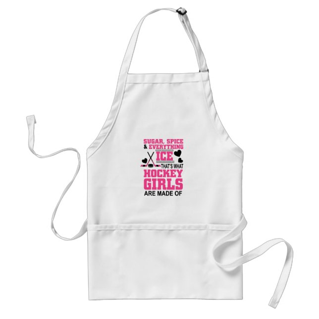 sugar spice and everything ice girls hockey standard apron (Front)