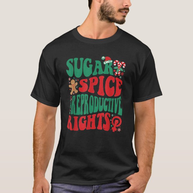 Sugar Spice And Reproductive Rights Christmas Equa T-Shirt (Front)