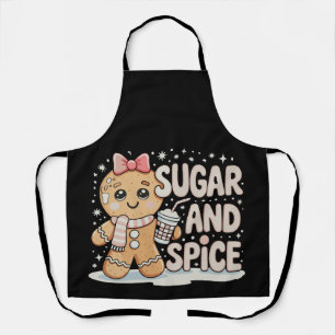 Sugar Spice Gingerbread Bougie Pink Christmas Xmas Apron