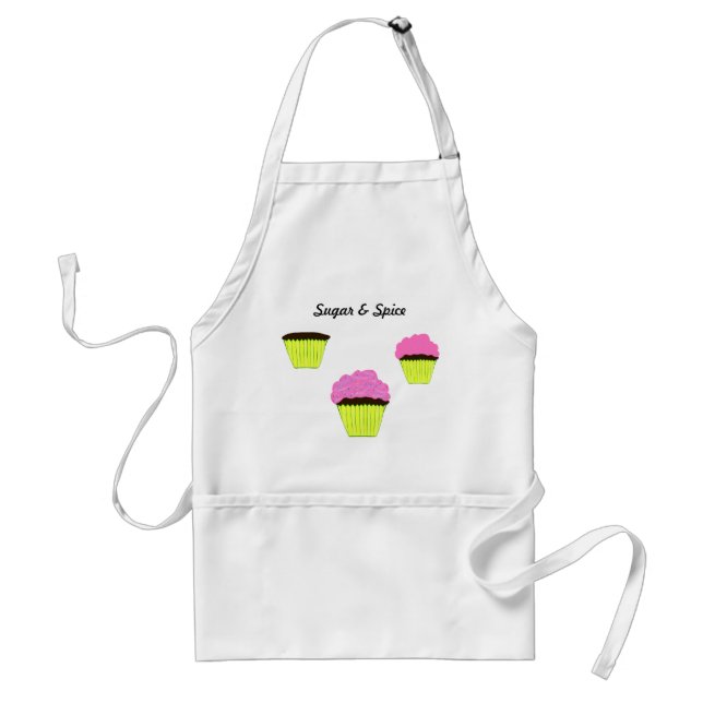 Sugar Spice Pink Frosting Chocolate Cupcakes Standard Apron (Front)