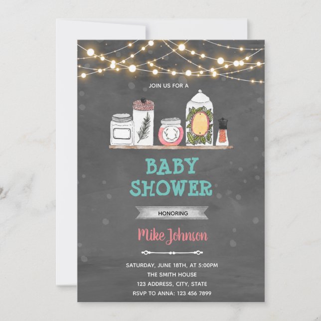 Sugar spice shower birthday invitation (Front)