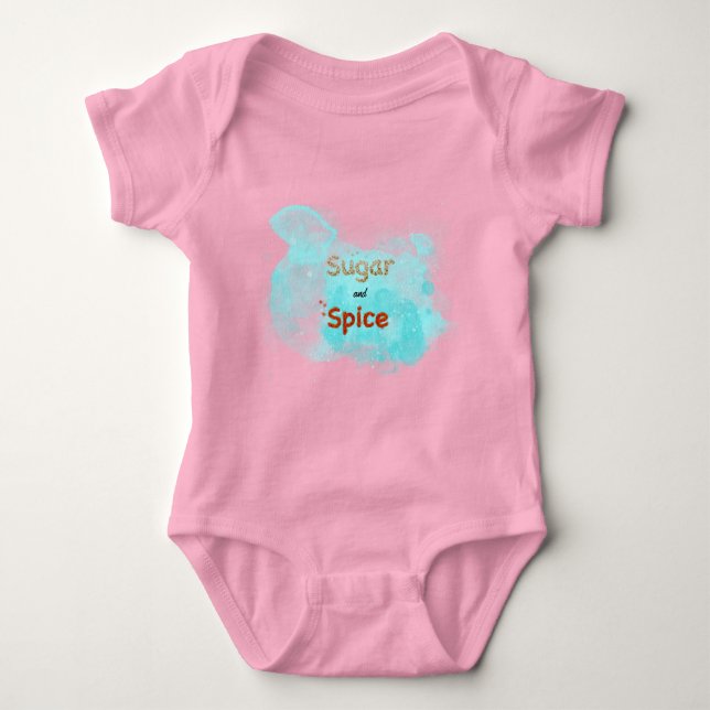 Sugar & Spice sugar cubes paprika chilli powder    Baby Bodysuit (Front)