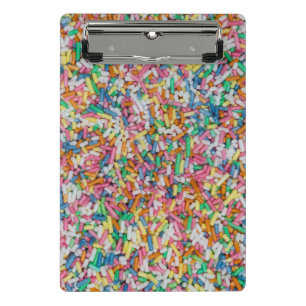 Sugar sprinkles colourful background gift mini clipboard