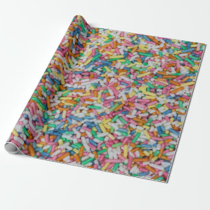 Sugar sprinkles colourful background gift wrapping paper