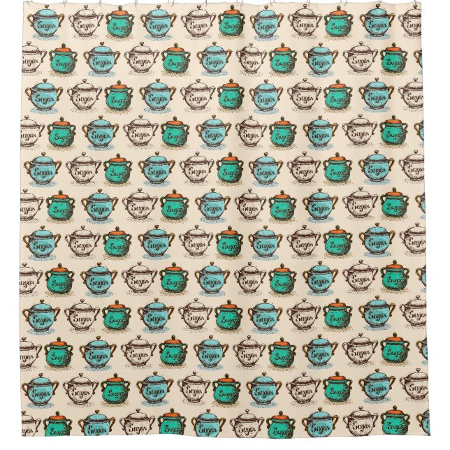 SUGAR SUGAR SUGAR SHOWER CURTAIN (Front)