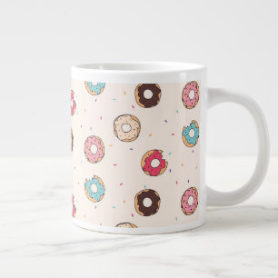 Sugar Sweet Donut Pattern Large Coffee Mug