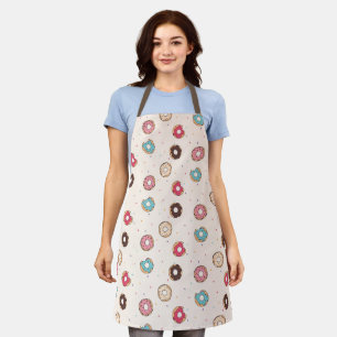 Sugar Sweet Doughnut Pattern Apron