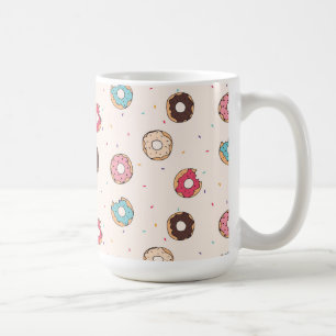 Sugar Sweet Doughnut Pattern Coffee Mug