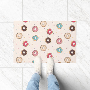 Sugar Sweet Doughnut Pattern Doormat