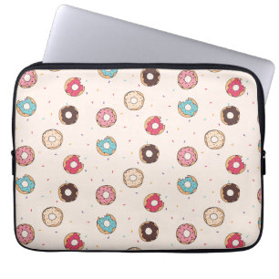 Sugar Sweet Doughnut Pattern Laptop Sleeve