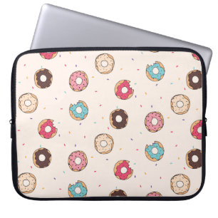 Sugar Sweet Doughnut Pattern Laptop Sleeve