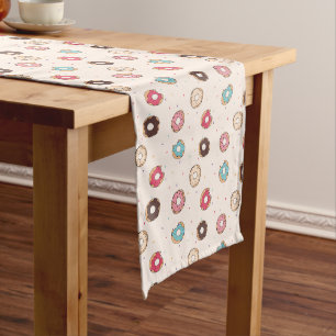 Sugar Sweet Doughnut Pattern Medium Table Runner