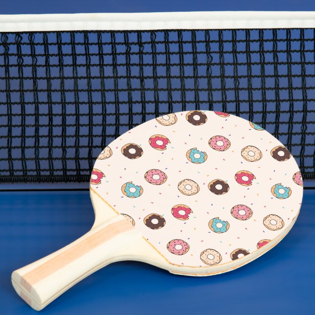 Sugar Sweet Doughnut Pattern Ping Pong Paddle (Insitu)