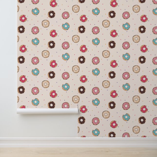 Sugar Sweet Doughnut Pattern Wallpaper (Application)