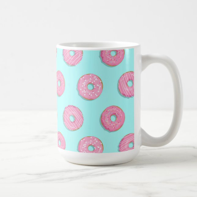 Sugar Sweet Pink Glazed Doughnuts Coffee Mug (Right)