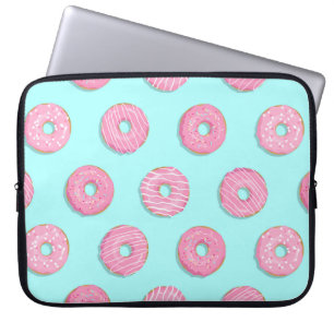 Sugar Sweet Pink Glazed Doughnuts Laptop Sleeve
