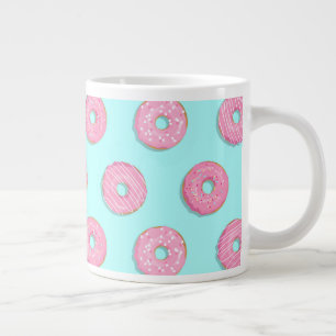 Sugar Sweet Pink Glazed Doughnuts Large Coffee Mug