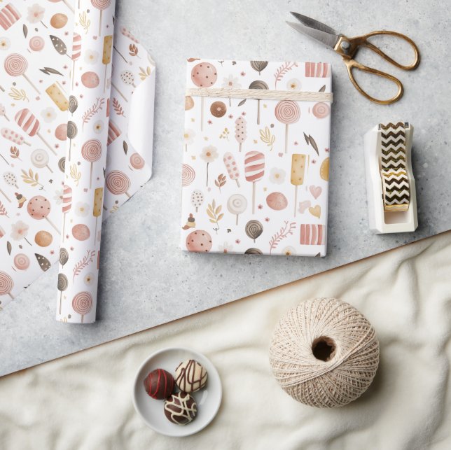 Sugar Sweets and Candy Christmas Wrapping Paper (Crafts)