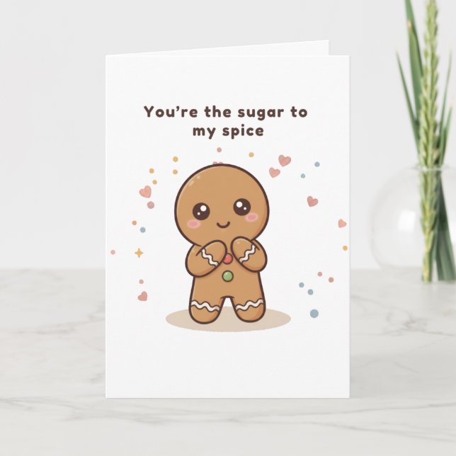 Sugar to My Spice Puchi Dōshi Gingerbread Card (Front)