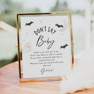 SUGARBOO Halloween Don't Say Baby Game Sign