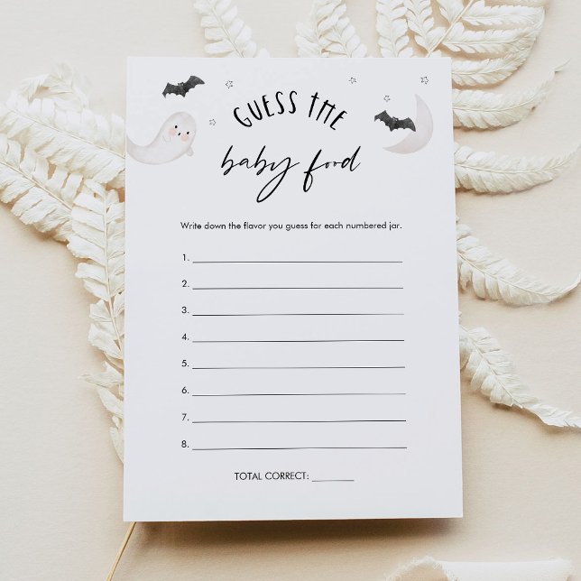 SUGARBOO Halloween Guess the Baby Food Game Card (Creator Uploaded)