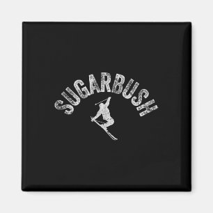 Sugarbush Ski Vintage Vermont Skiing Cool Skier Wi Magnet