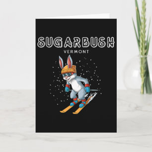 Sugarbush Vermont - Funny Ski Rabbit Card