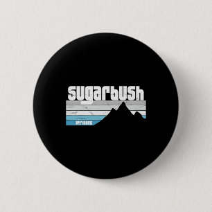 Sugarbush Vt Vermont Retro Mountains Skiing Snowbo 6 Cm Round Badge