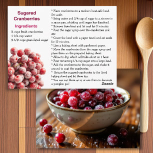 Sugared Cranberries Recipe Card