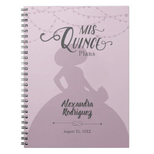 Sugared Plum Purple Charro Silhouette Quinceanera Notebook