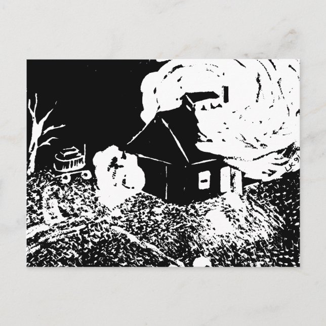 Sugarhouse at Night Postcard (Front)