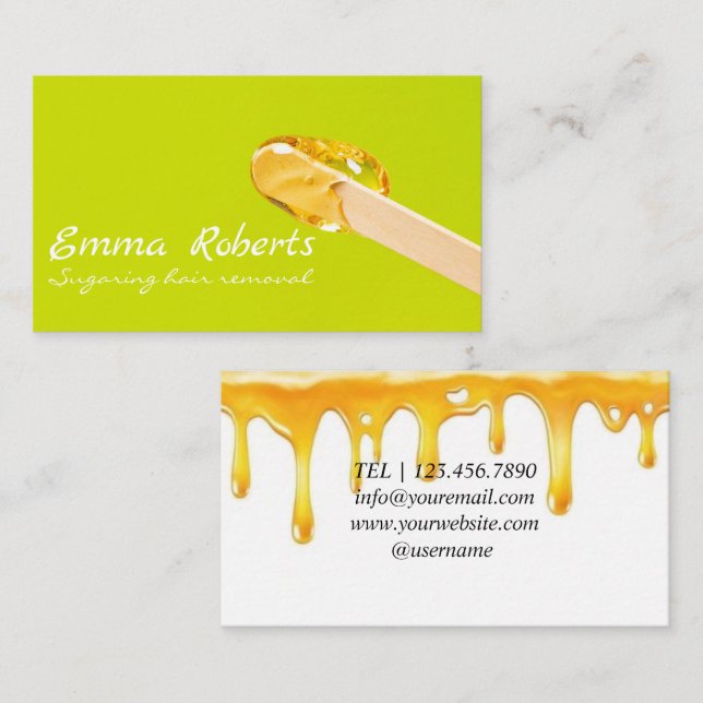 Sugaring hair removal business card (Front/Back)