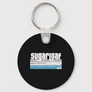 Sugarloaf Maine Me Retro Vacation Skiing Snowboard Key Ring