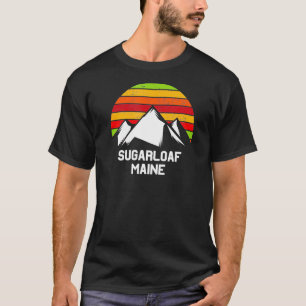 Sugarloaf Maine  Mountain Retro Cirlcle Graphics  T-Shirt