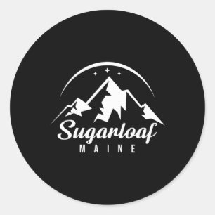 Sugarloaf Maine Ski Resort Skiing Snowboarding  Classic Round Sticker