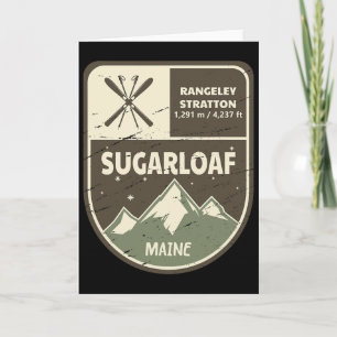 Sugarloaf Maine Skiing Vintage  Card