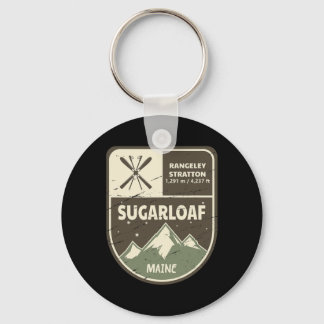 Sugarloaf Maine Skiing Vintage  Key Ring
