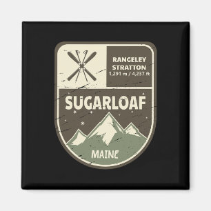 Sugarloaf Maine Skiing Vintage Magnet