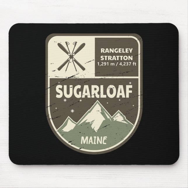 Sugarloaf Maine Skiing Vintage  Mouse Pad (Front)