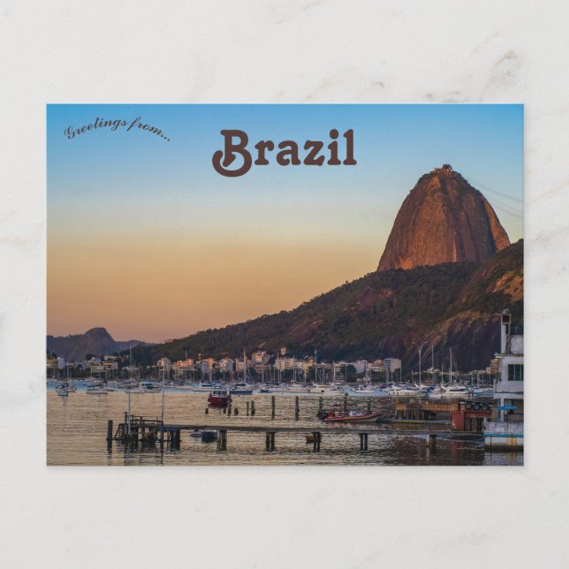 Sugarloaf Mountain in Brazil Postcard (Front)