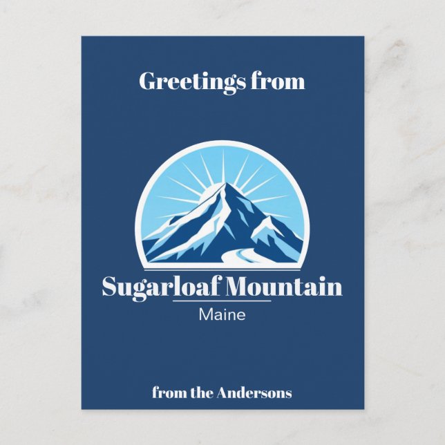 Sugarloaf Mountain Maine ski resort Postcard (Front)