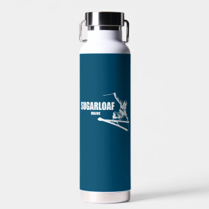 Sugarloaf Mountain Maine Skier Water Bottle