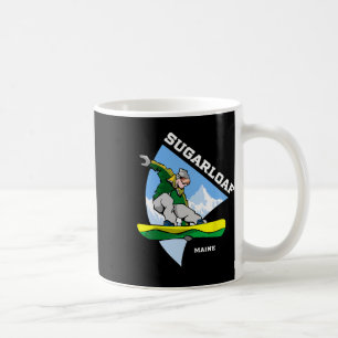 Sugarloaf Mountain Maine Snowboarding Snowboarder Coffee Mug