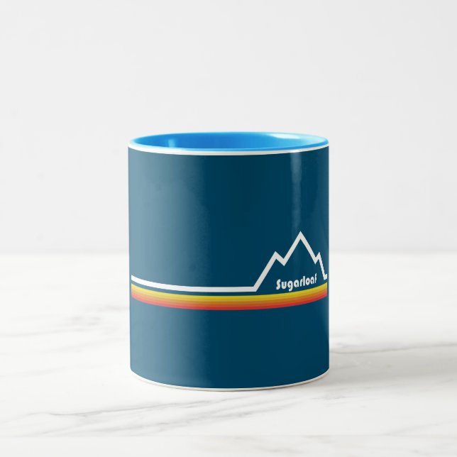 Sugarloaf Mountain, Maine Two-Tone Coffee Mug (Center)