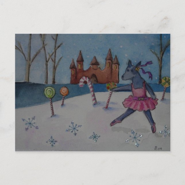 sugarplum cattle dog postcard (Front)
